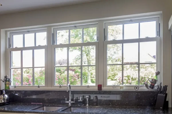 Three-uPVC-vertical-sliding-windows